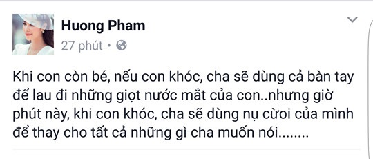 Bố hoa hậu Phạm Hương qua đời