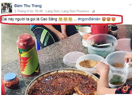 Hình ảnh Đàm Thu Trang chia sẻ sau ồn ào Cường Đô la 