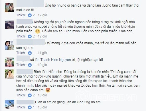 Rất nhiều người ủng hộ và động viên Thanh Hiền vượt qua khó khăn.