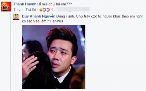 Từng bị quản lý Hari Won 'dằn mặt', Trấn Thành và Duy Khánh vẫn vô tư 'chặt chém' trên mạng - Ảnh 4 Từng bị quản lý Hari Won 'dằn mặt', Trấn Thành và Duy Khánh vẫn vô tư 'chặt chém' trên mạng - Ảnh 4