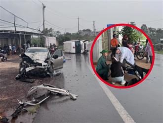 Tai nạn giao thông nghiêm trọng: Xe cứu thương va chạm ô tô con ở Đắk Nông, 6 người bị thương